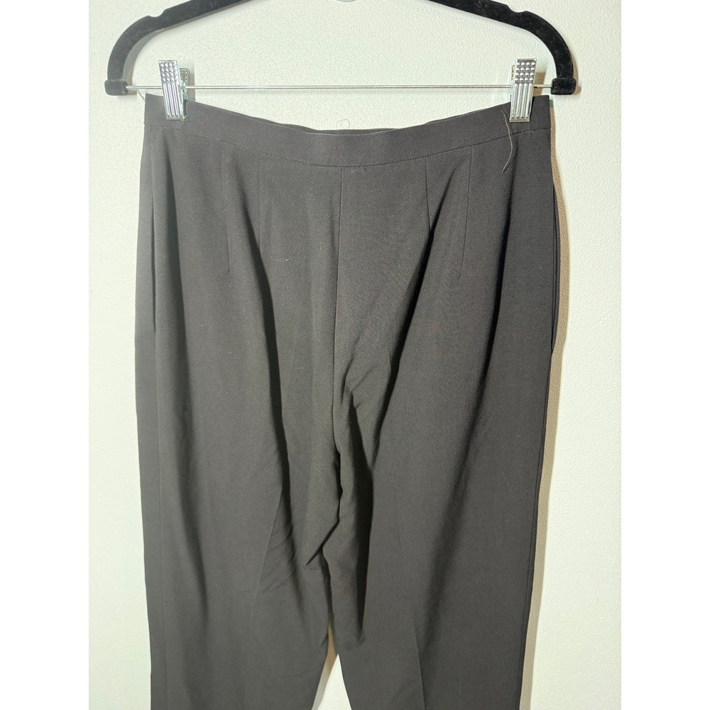 VTG Talbots Black High Waisted Trousers Tailored Straight Leg Sz 10 Petite - Picture 5 of 10